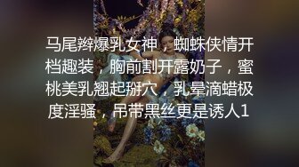 马尾辫爆乳女神，蜘蛛侠情开档趣装，胸前割开露奶子，蜜桃美乳翘起掰穴，乳晕滴蜡极度淫骚，吊带黑丝更是诱人1