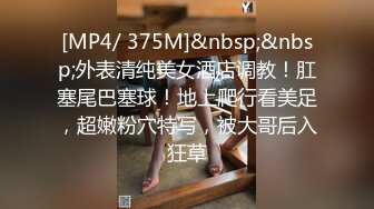 [MP4/ 375M]&nbsp;&nbsp;外表清纯美女酒店调教！肛塞尾巴塞球！地上爬行看美足，超嫩粉穴特写，被大哥后入狂草