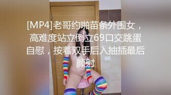 [MP4]老哥约啪苗条外围女，高难度站立倒立69口交跳蛋自慰，按着双手后入抽插最后颜射