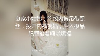 良家小姑娘，豹纹内裤吊带黑丝，拨开内裤就插，后入极品肥臀掐着喉咙爆操