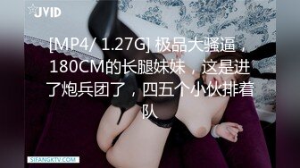 [MP4/ 1.27G] 极品大骚逼，180CM的长腿妹妹，这是进了炮兵团了，四五个小伙排着队